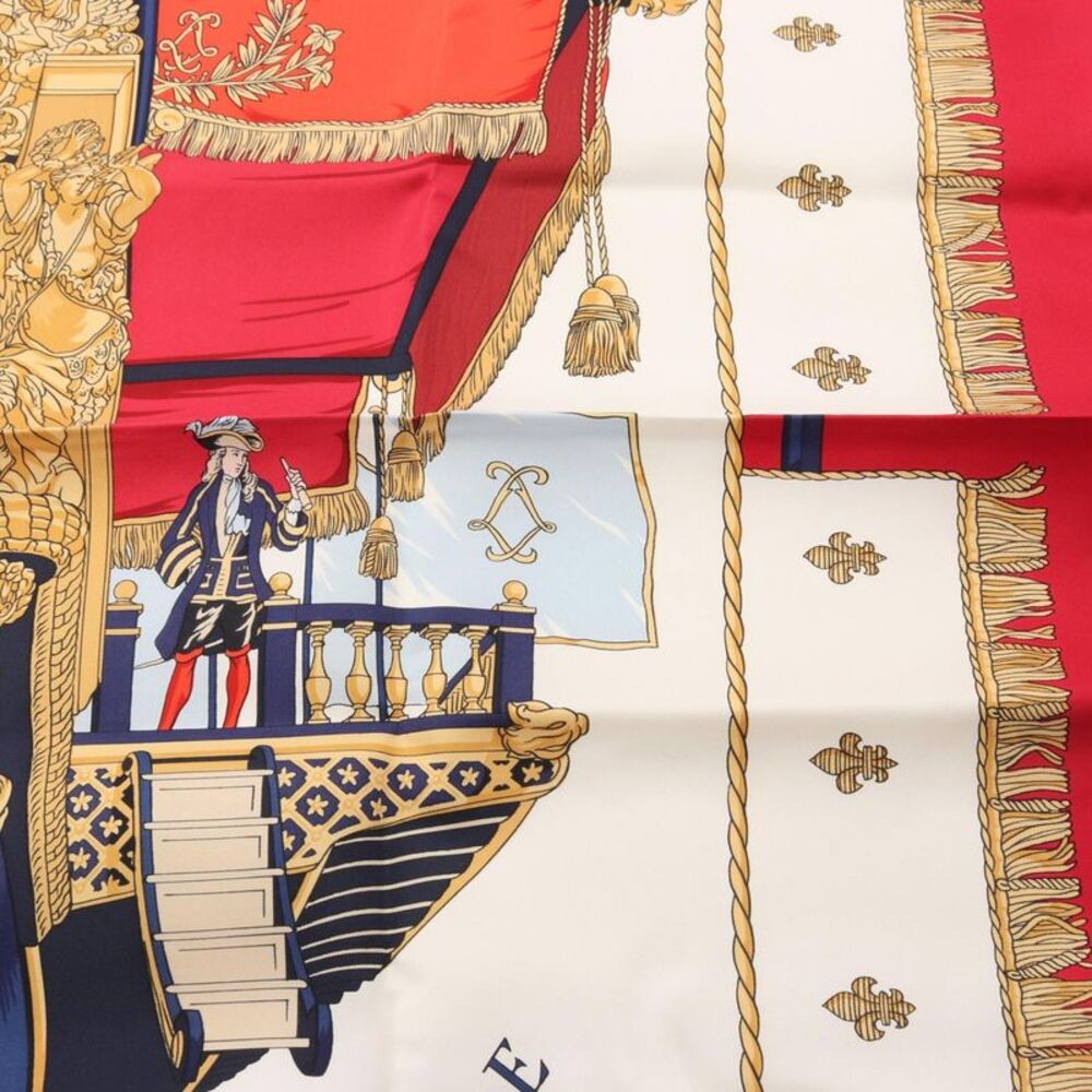 Hermes Carre90 VUE DU CARROSSE DE LA GALERE LA REALE silk scarf - Picture 4 of 6